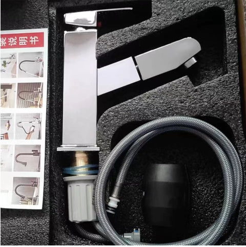 Wash basin hot and cold faucet