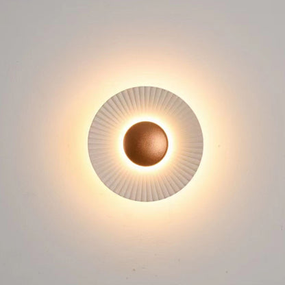 Round Wall Lamp Bedroom Bedside Living Room Wall Light Bulb