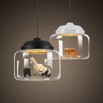 Creative Personality Cartoon Animal Children's Room Glass Chandelier