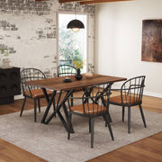Walnut Metal Dining Table