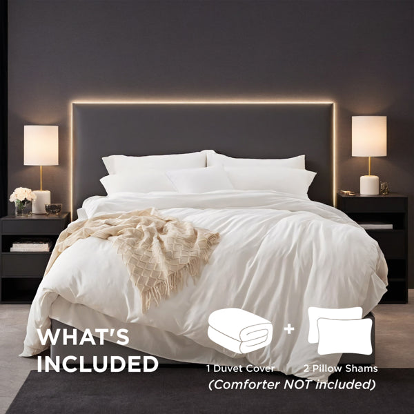 White Boho Duvet Cover