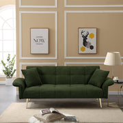 Grey Folding Armrest Sofa Green Quick-Convert