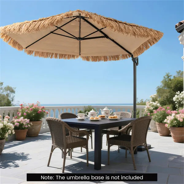 Natural Black Outdoor Umbrella
