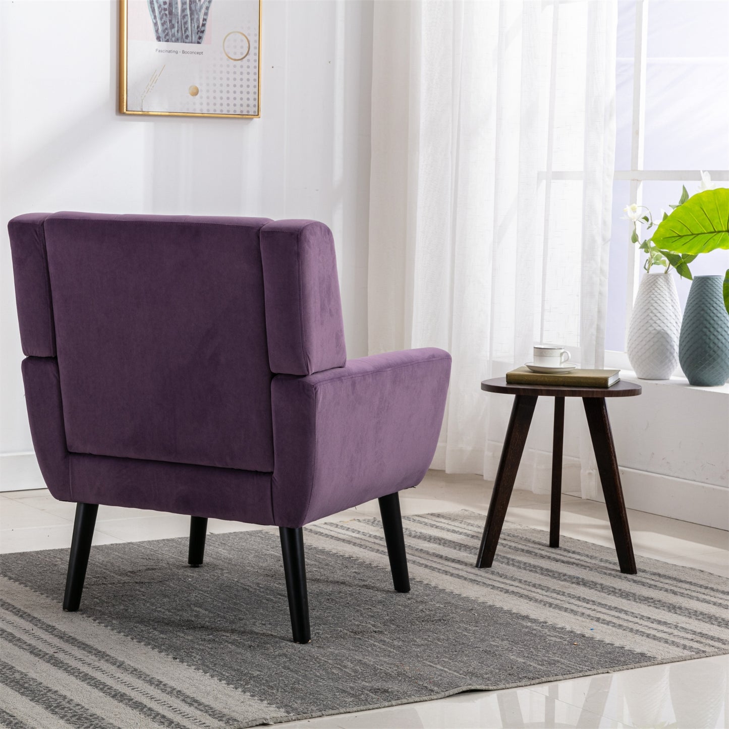 Modern Soft Velvet Ergonomic Accent Chair For Living Room, Bedroom, Home
