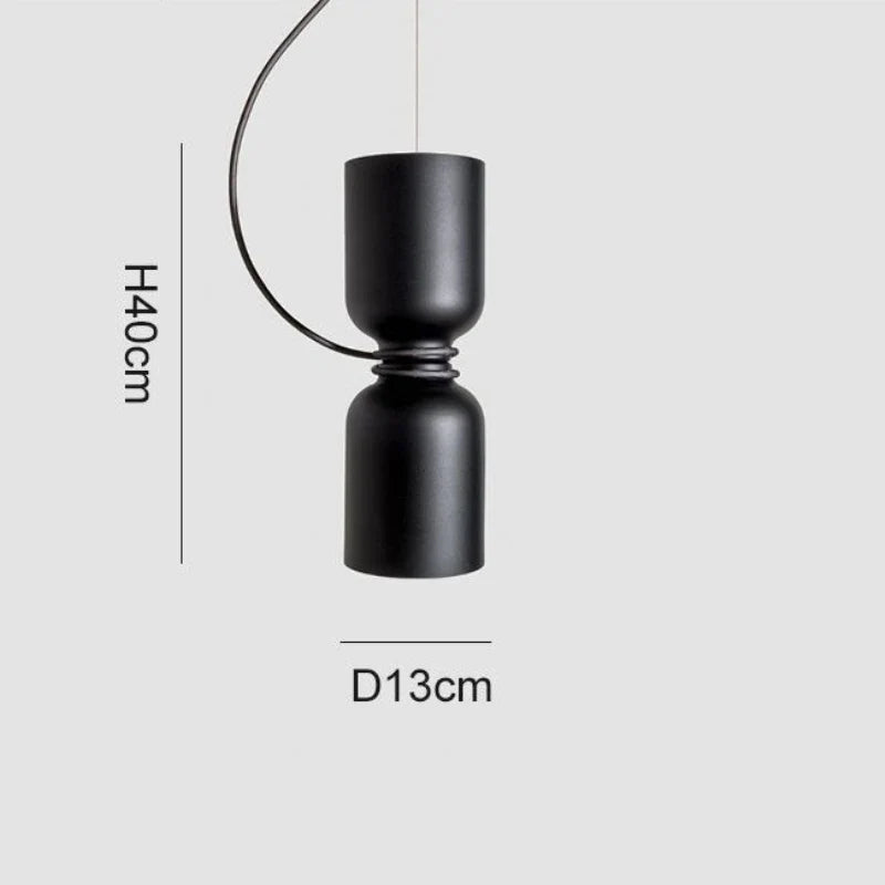 Danish Art Wrought Iron Pendant Light in Black or White
