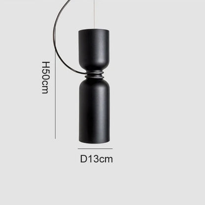 Danish Art Wrought Iron Pendant Light in Black or White