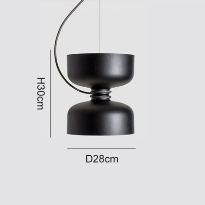 Danish Art Wrought Iron Pendant Light in Black or White