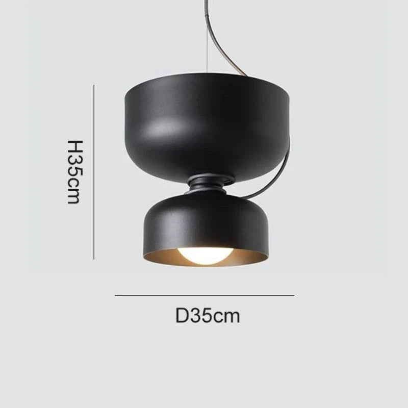 Danish Art Wrought Iron Pendant Light in Black or White - Decorbites