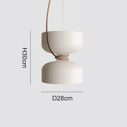 Danish Art Wrought Iron Pendant Light in Black or White - Decorbites
