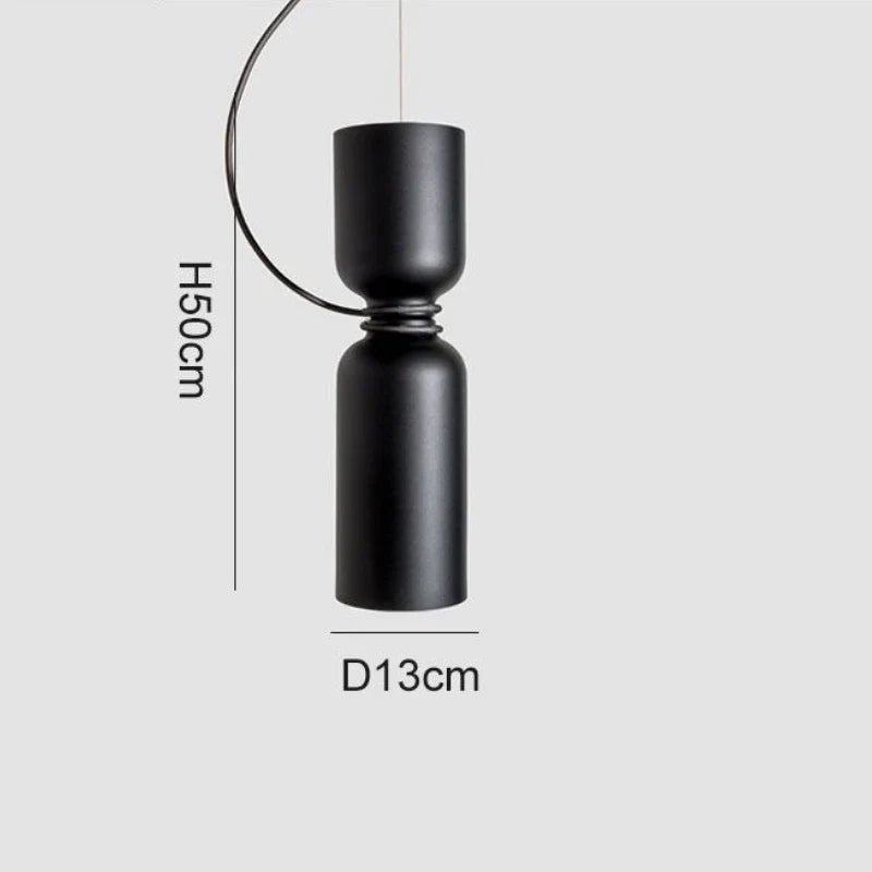Danish Art Wrought Iron Pendant Light in Black or White - Decorbites
