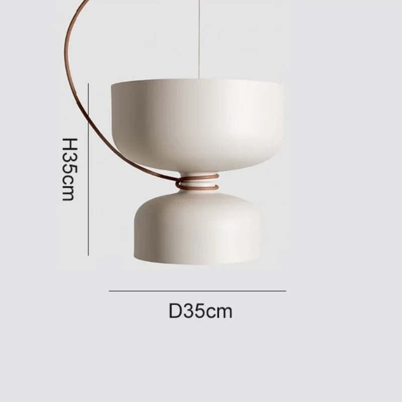 Danish Art Wrought Iron Pendant Light in Black or White - Decorbites