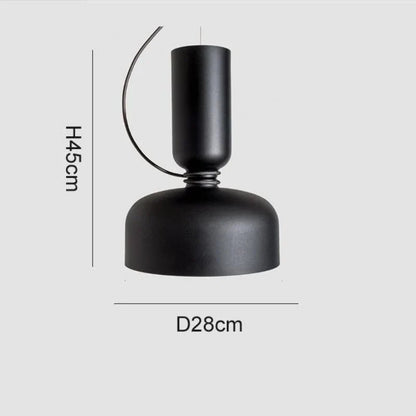 Danish Art Wrought Iron Pendant Light in Black or White - Decorbites
