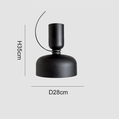 Danish Art Wrought Iron Pendant Light in Black or White - Decorbites