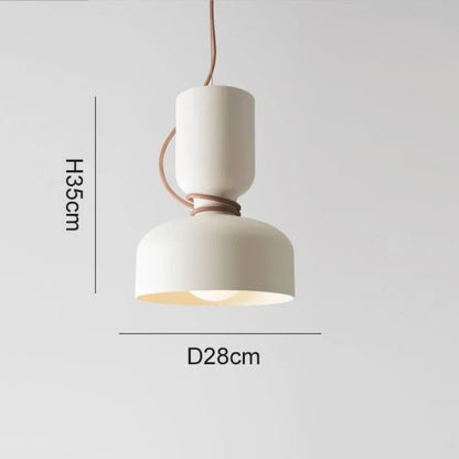 Danish Art Wrought Iron Pendant Light in Black or White - Decorbites