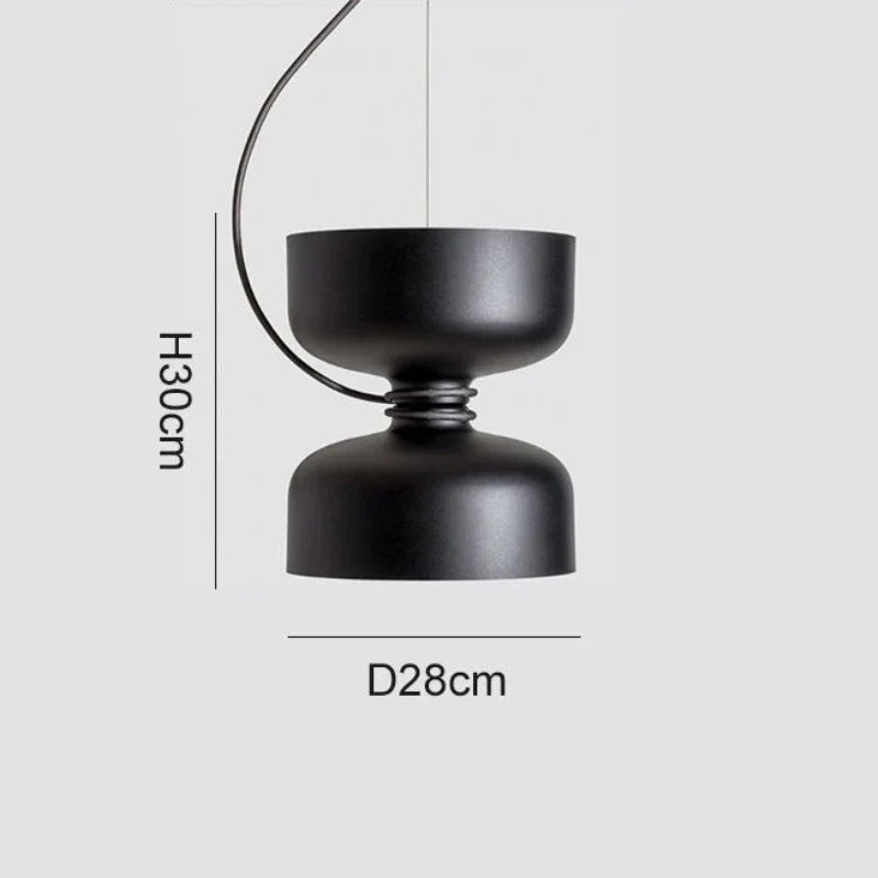Danish Art Wrought Iron Pendant Light in Black or White - Decorbites
