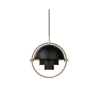 Danish Iron And Glass Pendant Light in Gold or Chrome - Decorbites
