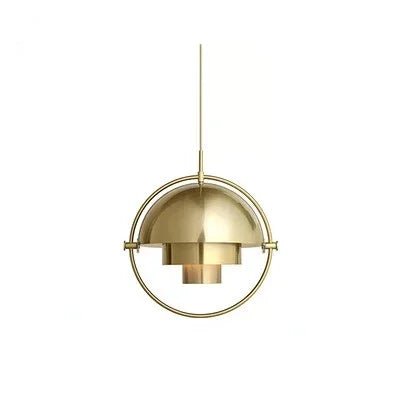 Danish Iron And Glass Pendant Light in Gold or Chrome - Decorbites