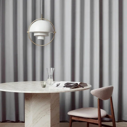 Danish Iron And Glass Pendant Light in Gold or Chrome - Decorbites