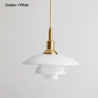 Danish Three-Layer Dish Glass Pendant Light - Decorbites