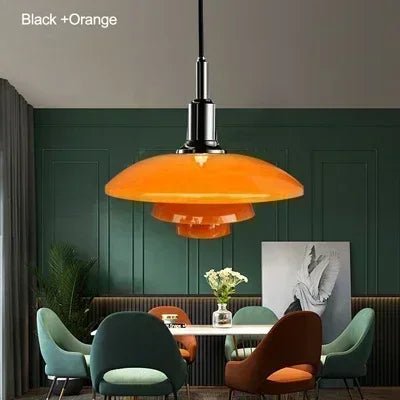 Danish Three-Layer Dish Glass Pendant Light - Decorbites