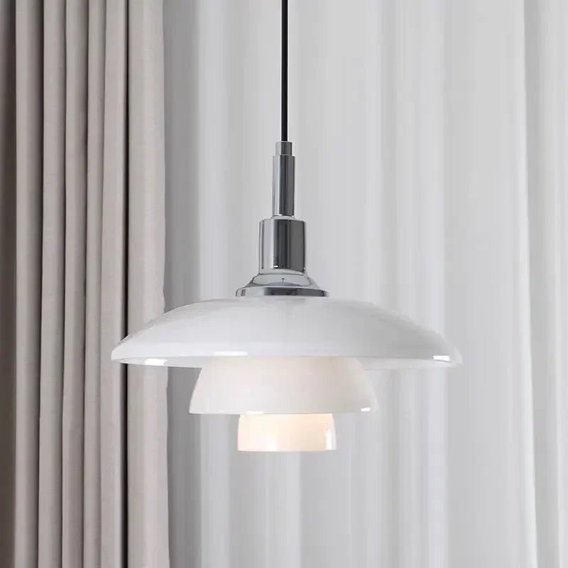 Danish Three-Layer Dish Glass Pendant Light - Decorbites