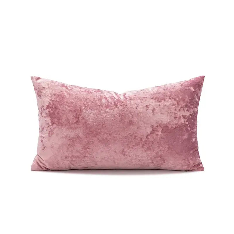 A dusty rose velvet pillow cover with a subtle mottled texture for decorbites dark grain living room decor