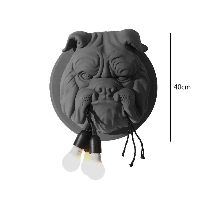 Dark gray concrete bulldog wall lamp with three hanging bulbs ideal for living room decorbites bulldog wall lamp