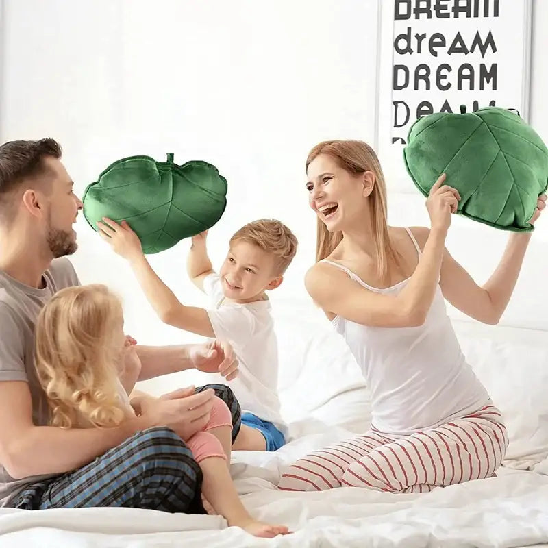 Dark green 3d leaf throw pillow soft plush cushion for bedroom decorbites 3d leaf leaf throw pillow