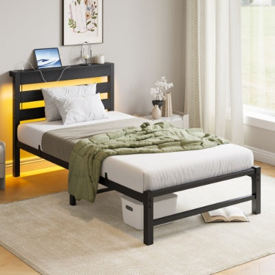 LED Twin Platform Bed