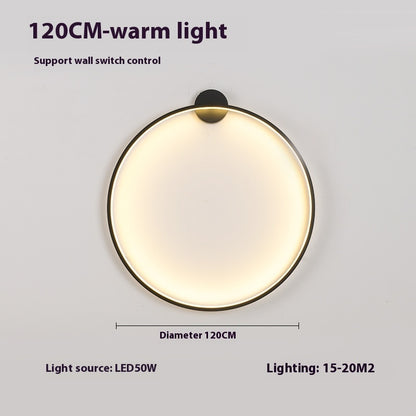 Minimalist Round Bedroom Bedside Lamp Wireless Living Room Sofa Background Wall Hotel Decorative Wall Lamp