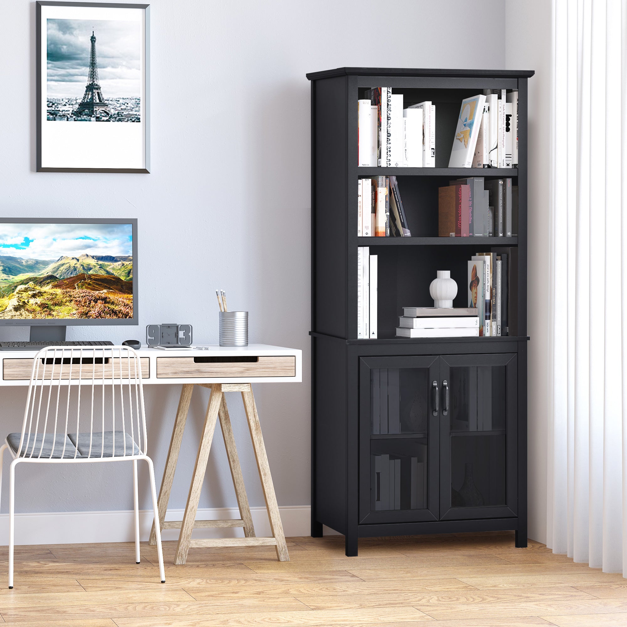 Adjustable Shelf Storage Hutch