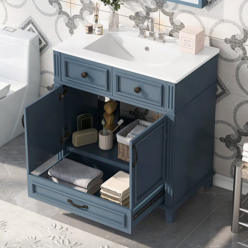 Blue Vanity Ceramic Sink