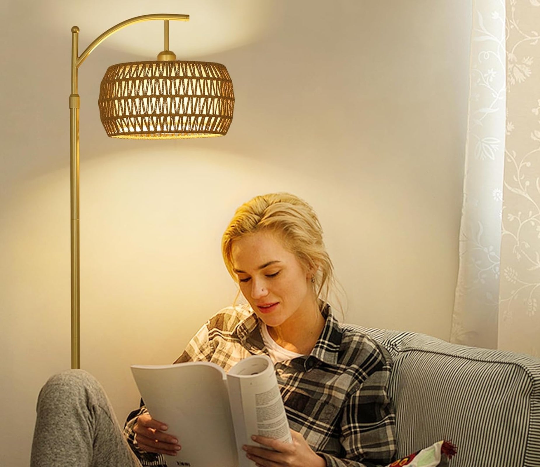 Gold Dimmable Floor Lamp