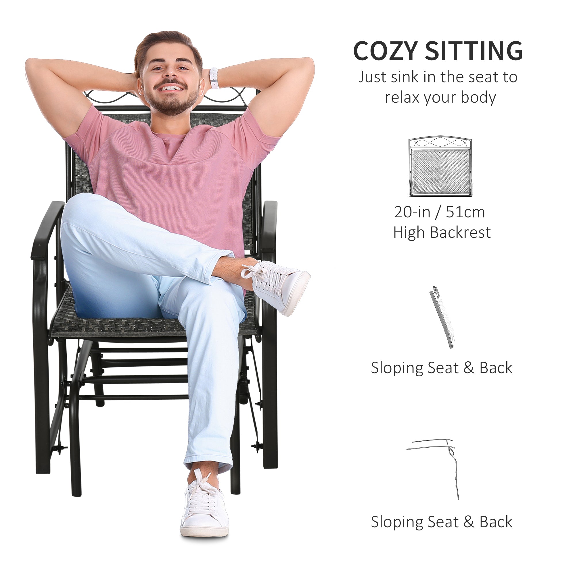 Outdoor Rattan Glider Chairs