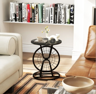 Round Industrial Side Table