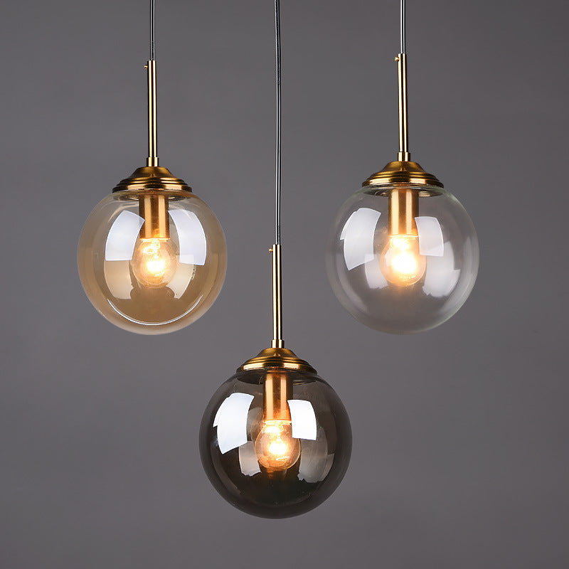Simple Modern Round Glass Ball Chandelier