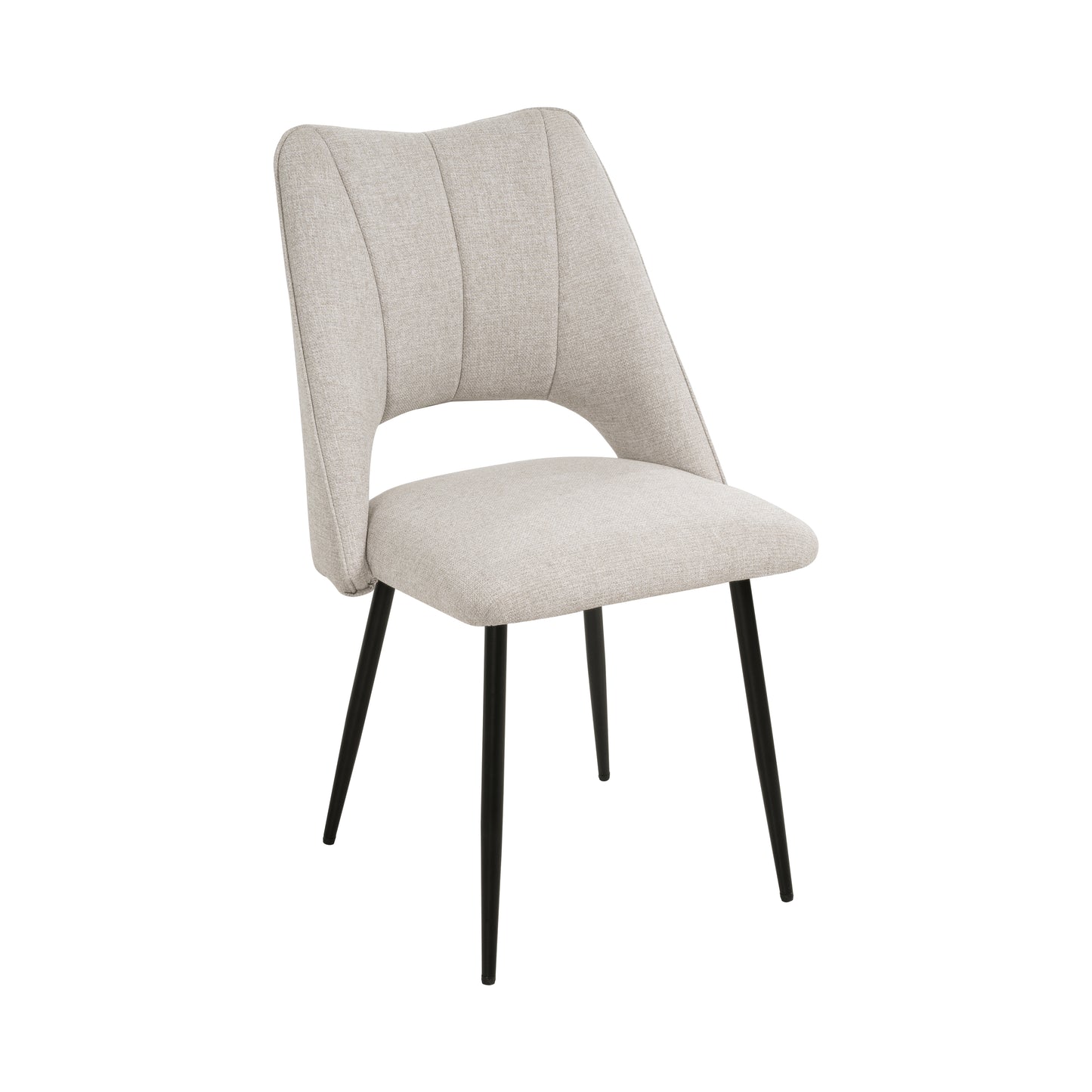 4-Chair Set Combination, Modern And Simple, With High Resilience Filling, Metal Legs, Adjustable Feet, Suitable For Kitchens And Dining Rooms,  Beige