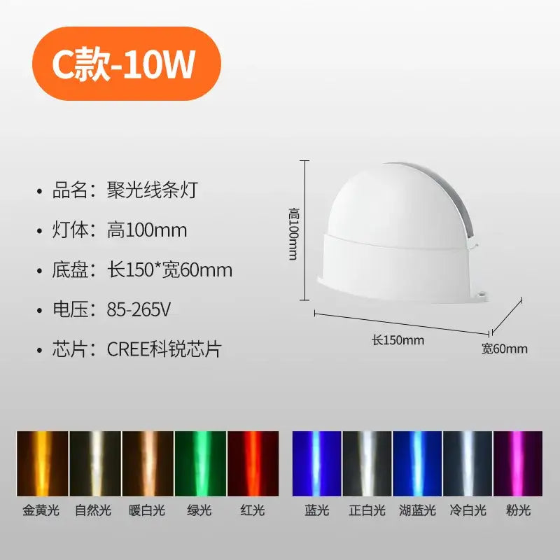 Modern white 10w led spotlight with cree chip technology and dome-shaped design for corridor wall lighting decorbites 10w led