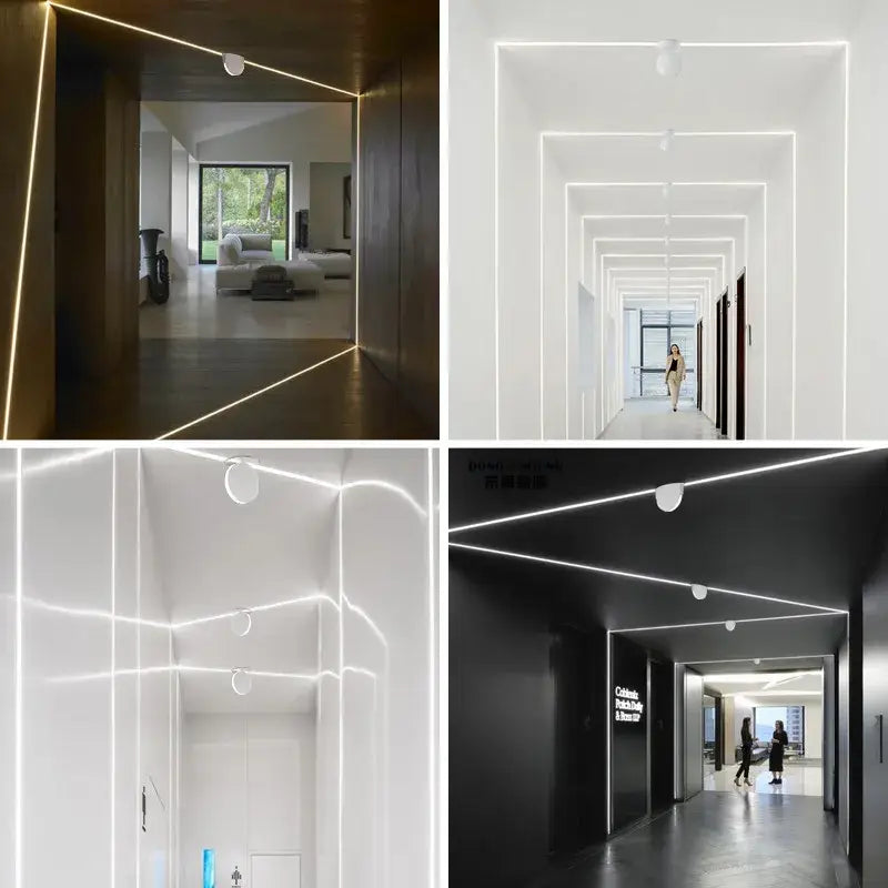 Minimalist modern white 10w led spotlight corridor wall light with sleek linear led light strips for defined space decorbites 10w led