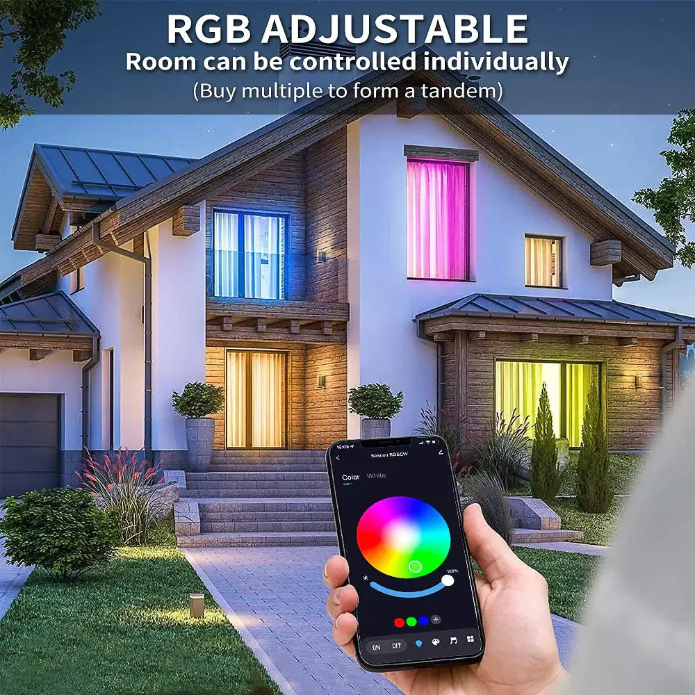 Decorbites 12w rgbw bluetooth smart led lamp with rgb color control via smartphone app for bedroom decor