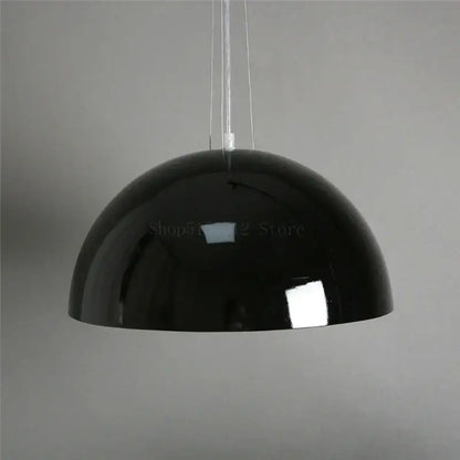 Modern black sky garden resin chandelier with glossy dome pendant light for dining room decorbites 3d sky design