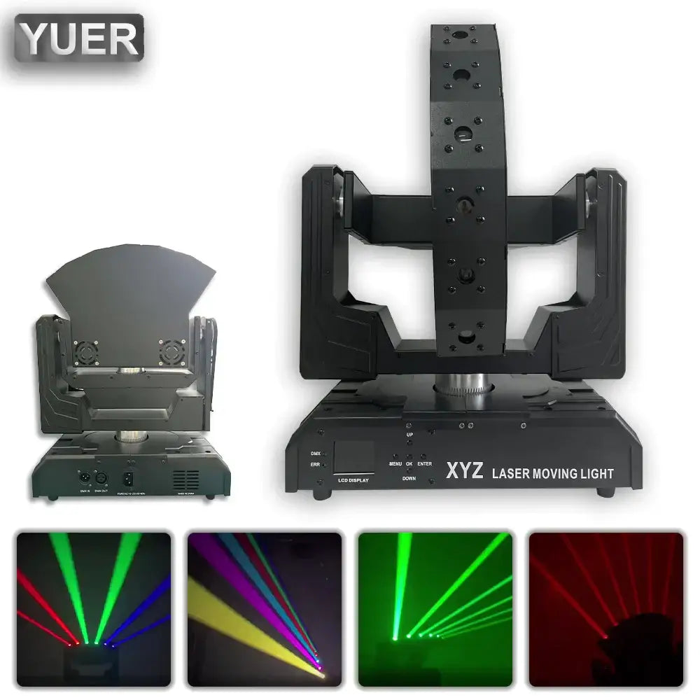 Black yuer xyz rgb beam moving head laser light with robust design and multiple color beams for nightclub stage lighting