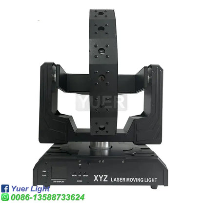 Black DecorBites™ 6 eyes rgb beam moving head laser light with metallic accents for nightclub stage lighting