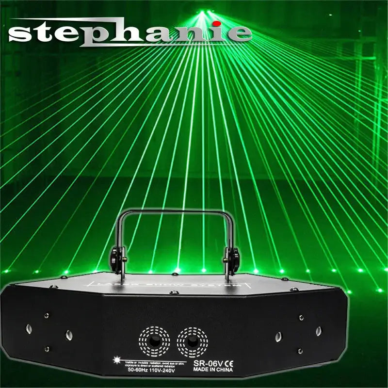Black stephanie sr-06v decorbites eyes stage light emitting vibrant green laser beams for bar ktv use