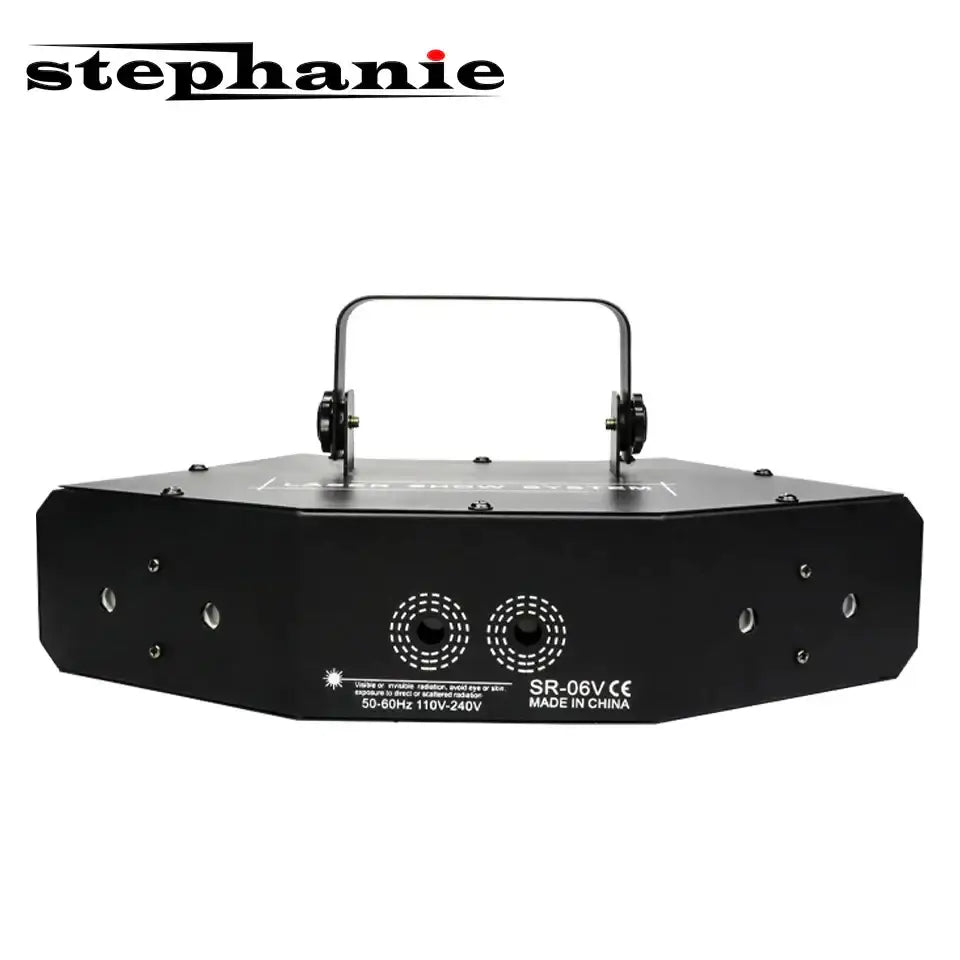 Black stephanie sr-06v rgb strobe beam eyes stage light with handle and circular lens openings for bar ktv use