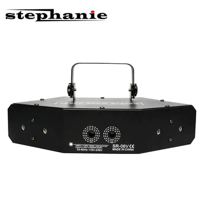 Black stephanie sr-06v rgb strobe beam eyes stage light with handle and circular lens openings for bar ktv use