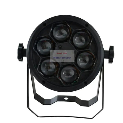 Black circular 60w bee eyes beam par light with six hexagonal lenses and sturdy metal stand for stage and disco use
