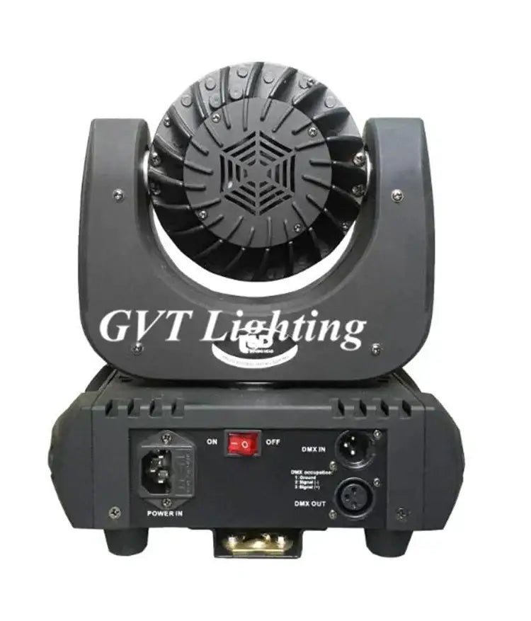 Black gvt 60w super beam led moving head light with ventilated circular head and base control ports for stage lighting
