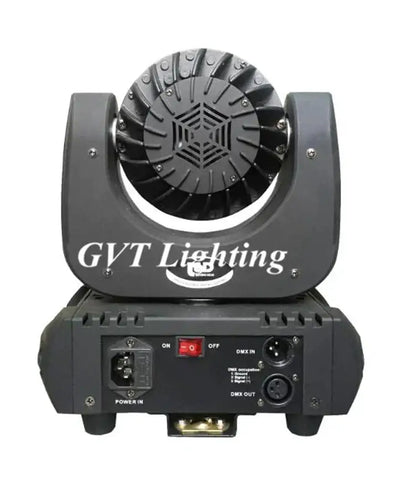 Black gvt 60w super beam led moving head light with ventilated circular head and base control ports for stage lighting