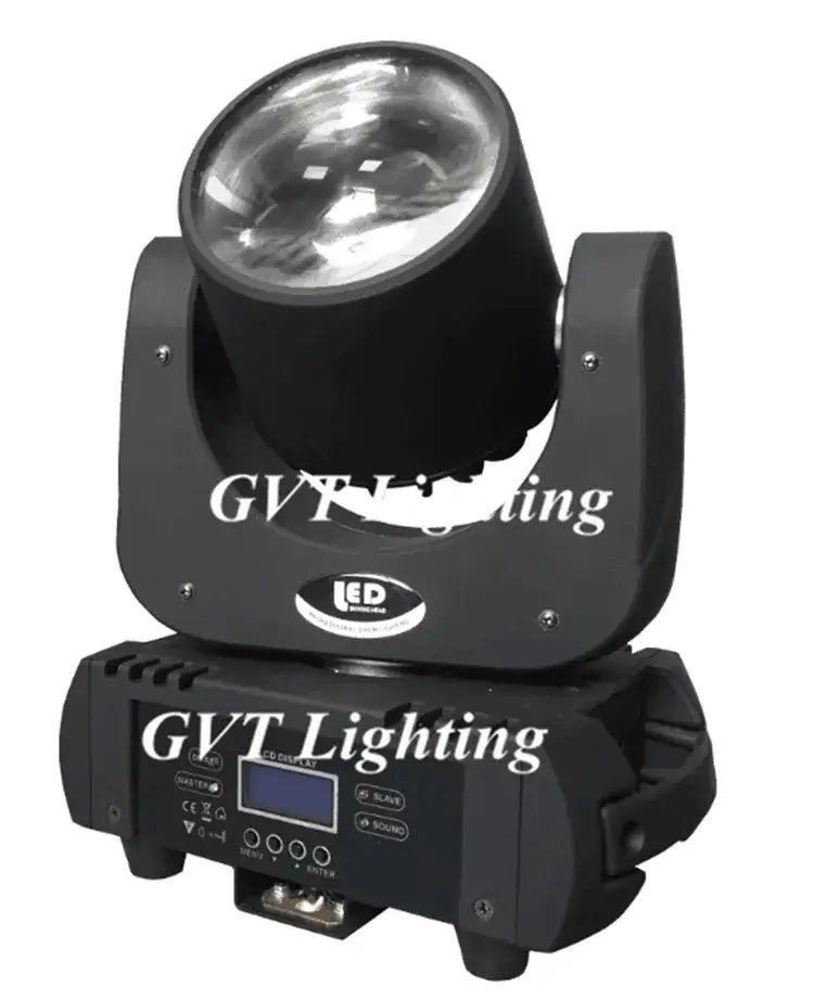 Black gvt lighting 60w super beam led moving head spotlight with clear lens and control panel for dj stage lighting